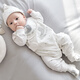 Koala Nose Newborn Moon Welcome to the New World Newborn Baby Clothes Pure Cotton Baby One-piece Jumpsuit Buckle Jumpsuit-White Moon 66cm