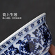Jingdezhen (jdz) ceramic tea cup, hand-painted blue and white master cup, Chinese style collection, lotus root, pressed hand cup, high-end gift for elders and friends