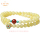 La Yun Feiyin Natural Authentic Beeswax Bracelet Double Circle White Honey Bracelet Female Southern Red Turquoise Accessories Girlfriend Gift 8mm (with Certificate)