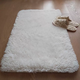 Yusenyi Plush White Floor Mat Study Table Foot Mat Entry Foyer Mat Can Bay Window Blanket Bedroom Bedside Blanket Plain Light Gray 40x60cm