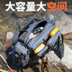 Camper waterproof crossbody bag multifunctional waist bag shoulder bag fishing gear bag pole bag storage bag knight black-fanny bag naked bag + bait box