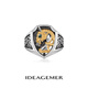 IDEAGEMER Instant success ring for men in the year of the horse and zodiac year, high-end original niche ring as a gift for boyfriend, ghostwriting greeting card - please contact customer service