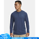 Under Armor Men's Sports and Fitness T-Shirt Long Sleeve Henley Shirt Sweat-absorbent and Breathable Running Exercise Infrared Lining Anti-Odor Nu Blue - 418 S Suitable for bust 86-94cm