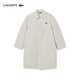 Crocodile (LACOSTE) French crocodile men's autumn fashion solid color lapel mid-length windbreaker jacket | BH5946 BUQ/off-white S 46 /165