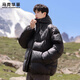 Mark Huafei Outdoor Functional Fashion Brand Hooded Cotton Jacket Men's American Style Korean Style Warm Fashion Jacket Black S