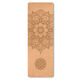 Portable cork tpe yoga mat, posture line, Pilates dance fitness mat, yoga studio lettering and logo, lotus style 2, 183*61*0.4cm