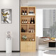 Zhong Zhanggui solid wood wine cabinet living room wall cabinet storage cabinet 2025 new display cabinet home wine rack storage rack storage cabinet door-to-door delivery thickened 15mm plate 140cm-log