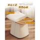 KUXG makeup stool light luxury home stool back girls bedroom dresser chair square stool rotating manicure chair great value white soft wear-resistant cat claw leather high rebound sponge