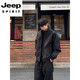 JEEP SPIRIT three-proof American flight jacket for men in spring and autumn, a complete set of stand-up collar baseball jacket, short work jacket, apricot jacket + black long sleeves + black trousers, three-piece set M (suitable for 110-125 Jin Jin equals 0.5 kg)