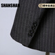 SHANSHAN light luxury brand 2025 new men's suit slim fit wedding groomsmen business suit suit for men gray stripes L 170