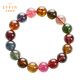 La Yun Feiyin Brazilian Tourmaline Bracelet Women's Single Circle Transparent Rainbow Authentic Candy Color Wangfu Bracelet 7mm