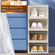 IRIS large front-opening transparent shoe cabinet storage box environmentally friendly plastic shoe box dust-proof and moisture-proof shoe rack 4 pack