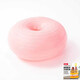 Big ball, small round Pilates donut yoga ball, thickened explosion-proof apple ball, sports fitness, stable postpartum recovery, flat upgraded model, non-slip striped pink / diameter 50-55cm