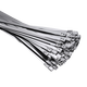 TYO 304 stainless steel cable ties, high strength, cold and high temperature resistance, pipe fixing, stainless steel cable ties, detachable, 4.6mm*100mm-100 pieces