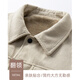 Maoren cotton jacket for men in autumn and winter, corduroy core jacket for young and middle-aged people, warm and velvet thickening casual jacket, coffee plus velvet XL
