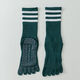 Yoga socks non-slip women's toe socks indoor floor socks yoga non-slip socks Pilates socks dark green