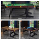 Holladi children's billiard table multi-functional two-in-one indoor home large billiard toy parent-child game gift 160cm JD Logistics red leather folding small table single