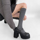 Perfect gray jk over-the-knee socks for women, autumn and winter long tube, extended over-the-knee gray, one size fits all
