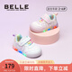 Belle Children's Shoes 2025 Autumn New Girls' Flashing Shoes Baby Casual Sneakers Girls' Sports Shoes Pink 28