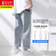 Woodpecker Jeans Men's Spring and Autumn Casual Pants Loose Straight Teen Boys Trendy Wide Leg Casual Pants Men's 6210 Light Blue 2XL