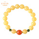 Layun Feiyin natural authentic beeswax bracelet amber raw ore Russian material chicken oil yellow honey single circle bracelet gift for female couple raw ore Russian material 8mm
