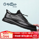 Goldlion leather shoes for men 2025 autumn fashion casual shoes soft and comfortable elastic band business leather shoes for men fashionable and casual black 40 (European size, one size larger)