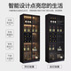 Zhong Zhanggui Wine Cabinet Light Luxury Solid Wood Sideboard Glass Door Display Cabinet Home Integrated Wall Bookcase New Storage Customized Cabinet 320cm Solid Wood Ecological Board Eight-Door Wine Compartment Model Comes with Sensor Light (Installation Included)