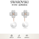 Swarovski (SWAROVSKI) LATISHA earrings four-leaf clover for women, platinum-plated 5636487