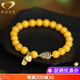 GONMCEAN Mindfulness Chicken Fat Yellow Beeswax Bracelet Women's Jade Gourd DIY Accessories Bracelet Gift
