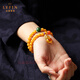 Layun Feiyin Chicken Fat Yellow Beeswax Multi-circle Bracelet Women's Original DIY Light Luxury Gift Southern Red Gourd Jewelry Buddha Bead Bracelet About 7mm