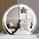 Shantou Lincun makeup mirror with light semi-circle light strip desktop tabletop rotatable fill-light smart vanity mirror touch control beauty mirror rotating semi-circle light strip white 40cm plug-in