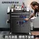 GREENER Tattoo Workbench Drawer-type Movable Tool Trolley Tool Cabinet Hairdressing Tool Holder Table Tool Trolley Large Double Drawing Rock Shadow Black Silent Slide + Anti-Slip Pad + Hook