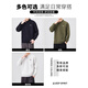 JEEP SPIRIT Men's Sweatshirt 2025 Autumn New Retro Henley Collar Heavy Bottoming Casual Large Size Pullover Top Green M Recommended weight 100-120Jin Jin equals 0.5 kg