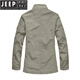 JEEP SPIRIT spring and autumn middle-aged loose plus fat plus size casual jacket men's thin mid-length windbreaker khaki L weight 130-145Jin [Jin equals 0.5 kg] and above