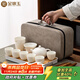 Gold inlaid jade tea set tea tray set Kung Fu tea set accessories teapot teacup gift box travel business Xi Shi white portable tea set