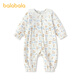 BALABALA balaOne BALABALA Children's Clothing Newborn Jumpsuit Romper Suit 2026 New Spring Clothes Cute White Blue Tone 00318 52cm