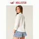HOLLISTER American little seagull pattern classic Y2K slim waist V-neck shirt women's 340-5533 Cloud White XS (160/80A)