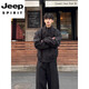 JEEP SPIRIT three-proof American flight jacket for men in spring and autumn, a complete set of stand-up collar baseball jacket, short work jacket, apricot jacket + black long sleeves + black trousers, three-piece set M (suitable for 110-125 Jin Jin equals 0.5 kg)