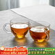 Yaji petty bourgeoisie tea cup 100ml transparent resistant belt handle glass tea cup Kung Fu tea set accessories