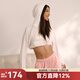 La Nikar hooded sports top women's autumn and winter loose slimming running long-sleeved T-shirt Pilates training fitness wear-S1235 white XS