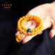 Layun Feiyin Chicken Fat Yellow Beeswax Multi-circle Bracelet Women's Original DIY Light Luxury Gift Southern Red Gourd Jewelry Buddha Bead Bracelet About 7mm