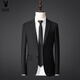 Playboy (PLAYBOY) men's suit, high-end suit, four-piece suit, business formal attire, vest, professional attire, interview, work, groom's suit (single piece), black blazer S