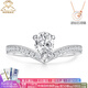 AVHE platinum diamond ring, artificially cultivated diamond, one carat pear-shaped pear-shaped diamond ring, asking for wedding gift, Chinese Valentine's Day diamond ring, platinum diamond ring - 1 carat D color VVS main diamond, number 9-20 circle can be noted