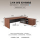 Solid wood boss desk with side cabinets North American black walnut president desk law firm office executive desk pine single table 180*80 thick 4.5cm