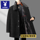 Playboy Dad Winter Jacket Chenille Mid-Length Down Jacket Middle-aged and Elderly Men's Jacket Father's Autumn and Winter Cotton Jacket LX802 Black Gray 2x Thick Velvet Quality Chenille M 170 90-110Jin Jin is equal to 0.5 kg