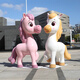 Huiqi Shangpin 2026 Fiberglass Cartoon Horse Sculpture Outdoor Scenic Spot Check-in Landscape Animal Decoration Mall Display Large Ornament Customized