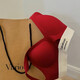 CK women's underwear lucky red underwear soft pull-up seamless semi-fixed deep V small chest push-up shock-proof sports suit cinnabar red suit M suitable for 32_70ABC