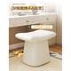 KUXG makeup stool light luxury home stool back girls bedroom dresser chair square stool rotating manicure chair great value white soft wear-resistant cat claw leather high rebound sponge