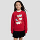 GAP Girls 2025 Winter New Bear Flip Sequined Fleece Sweatshirt Children's Casual Top 829609