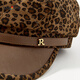 SANFU quilted leopard print octagonal hat fashionable personalized clothing accessories accessories hat painter hat 850833 leopard print coffee color one size